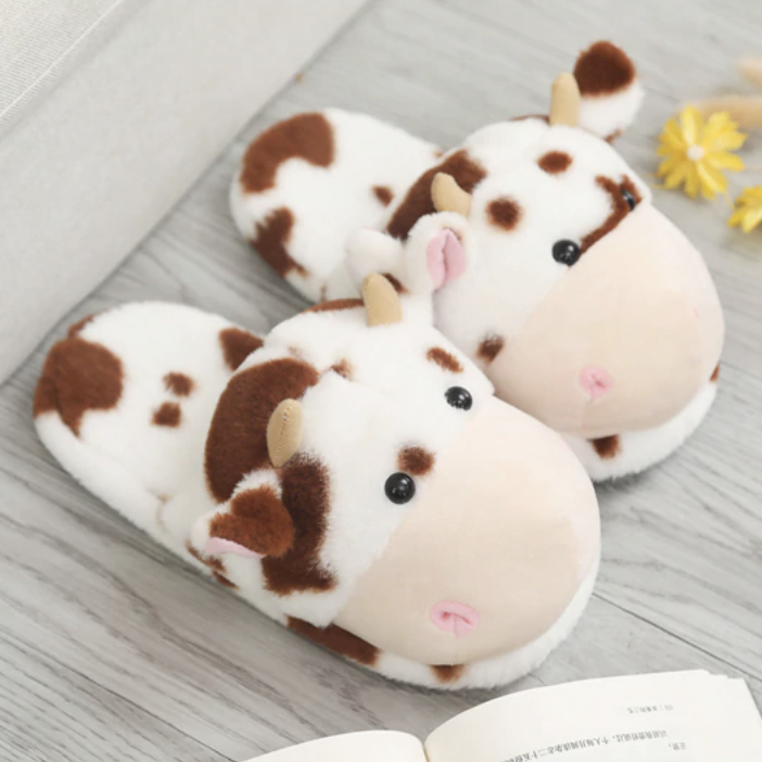 Cow slippers for online women